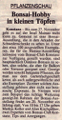 Südkurierartikel vom 10. November 1994 zur Ausstellung in den Arkaden der Schwedenschenke, Insel Mainau