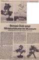 Artikel zur Ausstellung (12. bis 15. Mai 1983) im alten Bodenseenaturkundemuseum in der Katzgasse in Konstanz vom Donnerstag, den 14. April 1983.