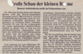 Artikel zur 1. Ausstellung im Palmenhaus Konstanz im Südkurier.