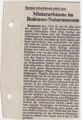 Artikel zur Austellung im Bondenseenaturkundemuseum vom 25. bis 28. Mai 1989.