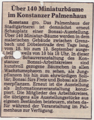 Vorabartikel zur Ausstellung im Palmenhaus Konstanz vom 10. bis 13. September 1987.