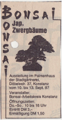 Anzeige zur 3. Ausstellung im Palmenhaus Konstanz vom 10. bis 13. September 1987.